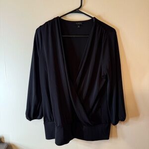 Talbots Black Blouse Classic Top